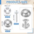 thumbnail image 2 of Uxcell Brass Decorative Screws with Caps for Furniture Fixing and Wall Hangings Silver 15mm, 2 of 7