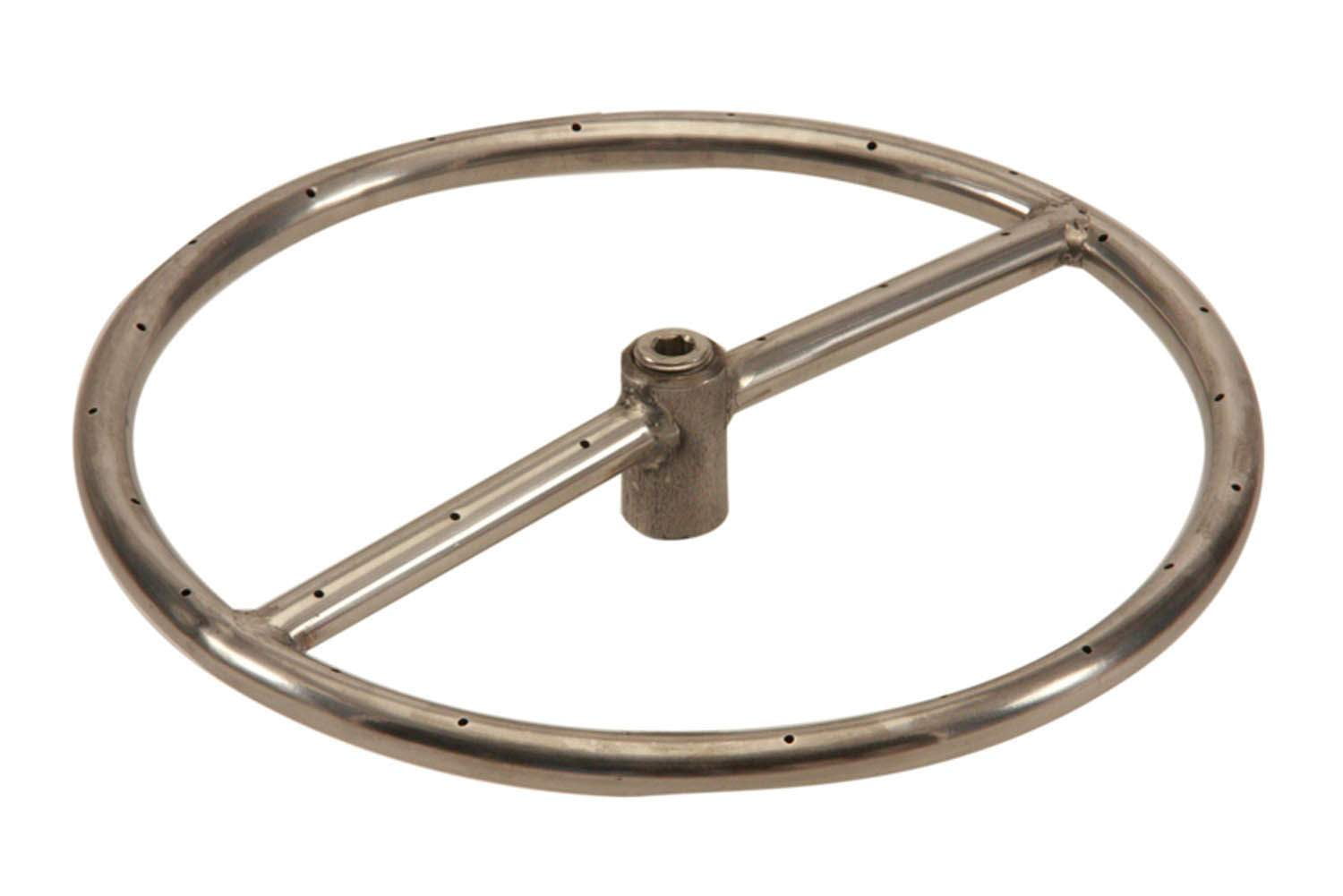 HPC Fire Round Stainless Steel Fire Pit Burner, 12", Propane Gas