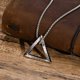 thumbnail image 1 of Stylish Amulet Norse Viking Necklaces for Men Waterproof Stainless Steel Triangle Pendant Collar with 55/60/70cm Box Chain, 1 of 5