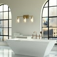 thumbnail image 2 of Topbuy Bathroom Vanity Light Modern Wall 3-Light  Sconce Fixtures W/ Clear Glass Shade, 2 of 5