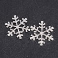 thumbnail image 3 of 5pcs 40mm SnowFlake Buttons for Scrapbooking Craft Hair Clip Decor (White), 3 of 9