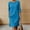 *Blue, variant on ClodeEU Women's Long Sleeve Crew Neck Midi Dress with Pockets, Solid Color Casual Loose Knee Length Dress Black,Women's Plus L