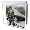 3dRose Victorian Zookeeper Kissing His Sea Lion Vintage 1890s - Greeting Cards, 6 by 6-inches, set of 12
