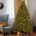 thumbnail image 6 of 6ft Pre-Lit Artificial Holiday Christmas Tree for Home, Office, Party Decoration w/ 350 Lights, 1910 Branch Tips, Easy Assembly, Metal Base, 6 of 7