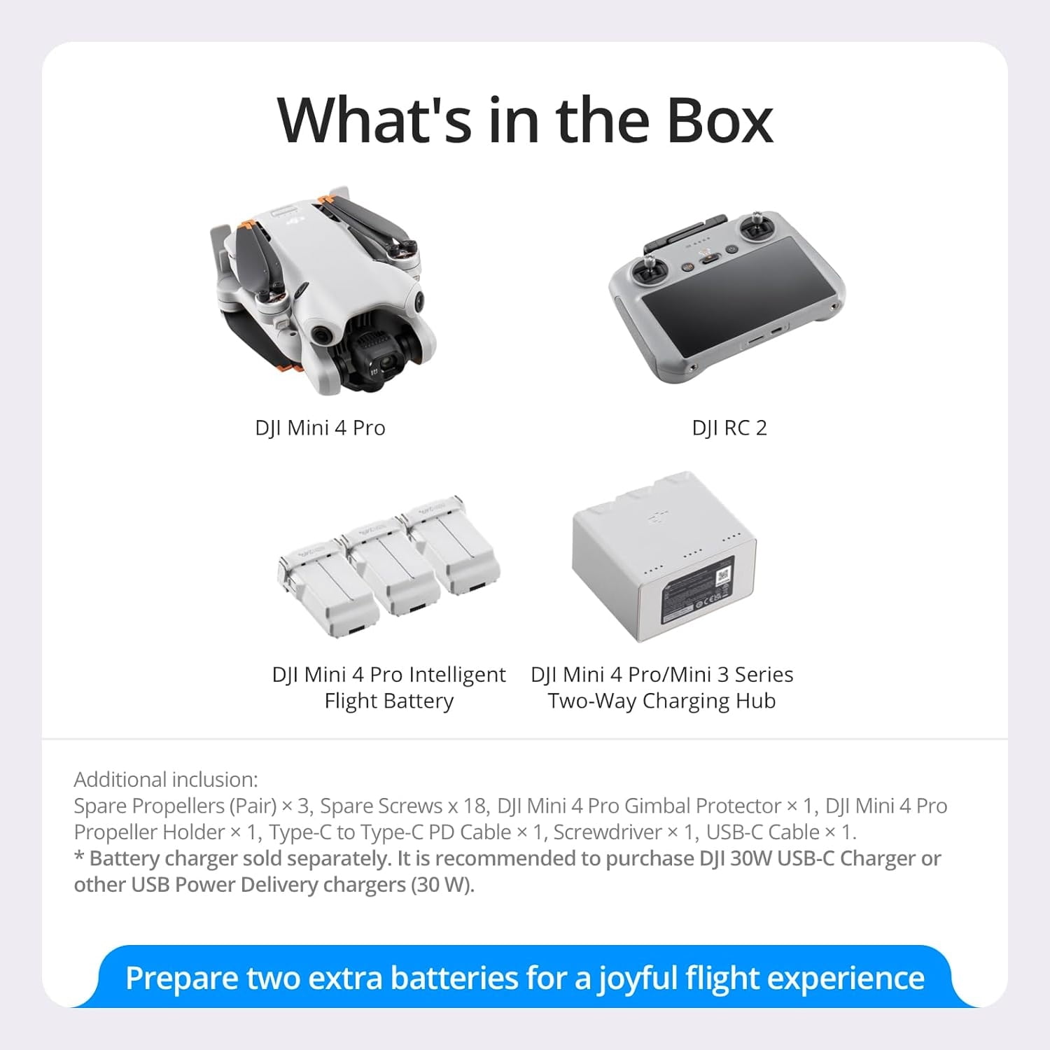 DJI Mini 4 Pro Folding Drone with RC 2 Remote (Screen) Fly More Combo, 4K Video Camera, Under 249g, 3 Battery Bundle with Deco Gear Backpack + Content Creation Beginner's Guide & Accessories