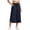 Navy, variant on Palazzo Capri Pants for Women Spring Summer Elastic Waist Wide Leg Loose Fit Flowy Cropped Pants Capris with Pockets