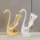 thumbnail image 5 of Juego de Vajilla Creativa Soporte de Base de Cisne Decorativo 12 s Dorado + Plata Macarena Cuchara de helado, 5 of 6