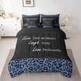 thumbnail image 2 of jejeloiu Chic Cheetah Pattern 7pcs Bedding Comforter Set,Wildlife Animals Leopard Queen Bedding Sets,Black Deepblue Queen Sheet Sets For Kids,Ultra Soft Home Decor Reversible, 2 of 8