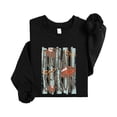 thumbnail image 3 of Olive Loves Apple Women's Football Season Coquette Bow Crewneck Sweatshirt, Black, Medium, 3 of 8