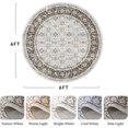 thumbnail image 2 of Rugs for Living Room Area Rug Carpet x Vintage Living Room Rugs for Bedrooms Machine Washable Rug for Dining Room Nusery Floral Distressed Grey Rug, 2 of 7