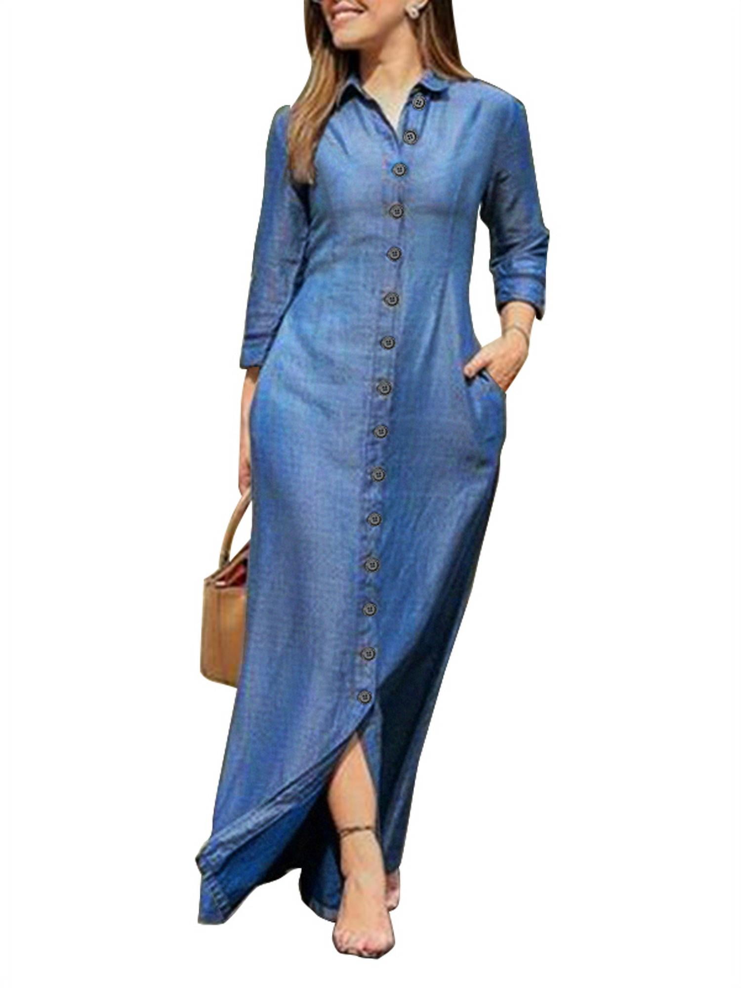 Womens Lightweight Long Sleeve Denim 