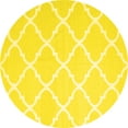 thumbnail image 1 of Ahgly Company Machine Washable Indoor Round Trellis Yellow Modern Area Rugs, 6' Round, 1 of 4