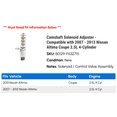 thumbnail image 2 of Camshaft Solenoid Adjuster - Compatible with 2007 - 2013 Nissan Altima Coupe 2.5L 4-Cylinder 2008 2009 2010 2011 2012, 2 of 2