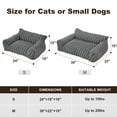 thumbnail image 2 of Sanmadrola Cute Cat Bed for Indoor Cats, Couch Bed with Removable Washable,Premium Soft Corduroy Fleece Pet Bed for Small Dog & Cat,Dark Gray, 2 of 10