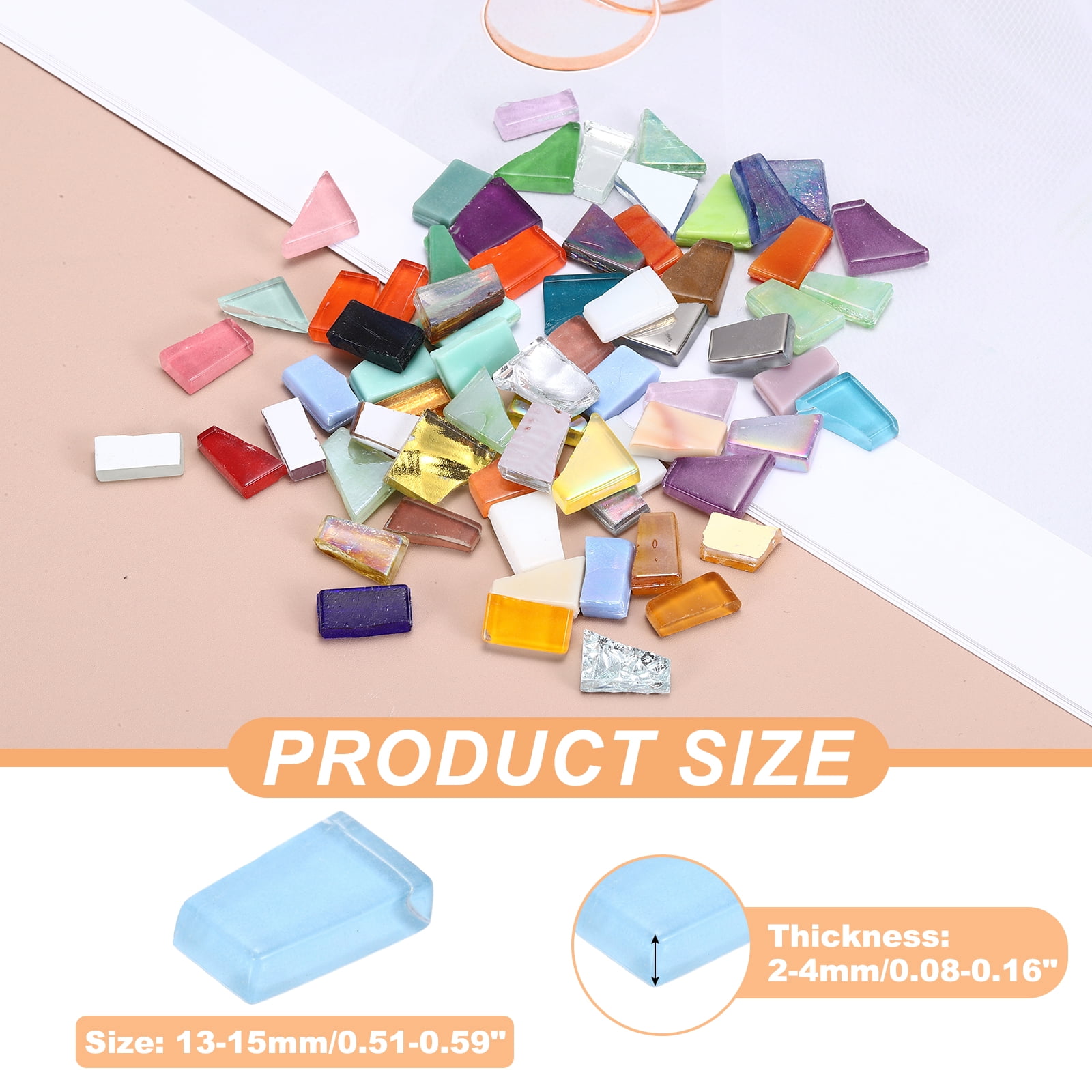 Uxcell Irregular Glass Mosaic Tiles, 500g/1.1LB Irregular Stained Glass Sheets Broken Mosaic Pieces Tiles Supplies Kit Bulk for DIY Art Craft Making Home Decor, Blue Series
