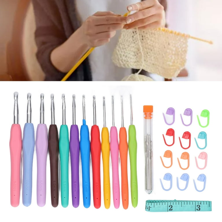 Yarniss Counting Crochet Hooks Set with Light, 11 Size Metal