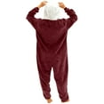 thumbnail image 7 of Ruimatai Unisex Adult Bear Hooded Onesie Pajamas Winter Warm Fluffy Loose Funny Sleepwear with Pockets for Cozy Comfort, 7 of 7