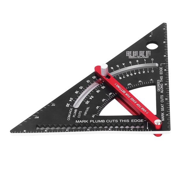 Woodworking Ruler, Lightweight Angle Adjustable Carpentry Ruler Professional Portable Accurate Scale Aluminum Alloy With Goniometer For Measuring