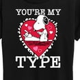 thumbnail image 3 of Peanuts - You're My Type - Women's Short Sleeve Graphic T-Shirt, 3 of 6