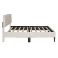 thumbnail image 4 of BTMWAY Full Size Bed Frame, New Upgraded Linen Fabric Upholstered Platform Bed with Button Tufted Headboard, No Box Spring Needed, Full Bed for Kids Teens Adults, 400lbs Capacity, Easy Assembly, Beige, 4 of 8