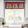 thumbnail image 5 of Christmas Cute Valances for Windows Snowman Red Buffalo Plaid Border Rod Pocket Curtain Valance Window Treatment Short Curtains for Kitchen Living Room, 42"x12", 5 of 5