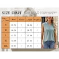 thumbnail image 4 of TEMOFON Women Sleeveless Tops Summer Tank Baggy V Neck Blouse Trendy Lapel Collar Tank Baggy Solid Color Green Tee Size M, 4 of 5