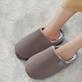 thumbnail image 2 of Dakaela Plush Slippers for Women Men Memory Foam Bedroom House Shoes Indoor Outdoor Non Slip Fuzzy Slides Coffee 10, 2 of 6