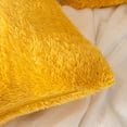 thumbnail image 3 of PAVILIA Fluffy Mustard Yellow Throw Pillow Covers, Decorative Accent Pillow Cases for Bed Sofa Couch, Soft Faux Fur Cushion Cover, Square Sherpa Pillowcases, Home Room Decor, Yellow, 18x18 Set of 2, 3 of 9