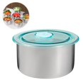thumbnail image 4 of Shoreew Food Storage Containers with Lids Stainless Steel Crisper Box Stackable Reusable Meal Prep Containers for Snacks Fruits On-the-Go Meals Home Outdoor Use, 4 of 7