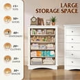 thumbnail image 4 of Homall 47'' Tall 5 Drawer Dressers for Bedroom, Modern Wood Chest of Drawers for Living Room, White, 4 of 8
