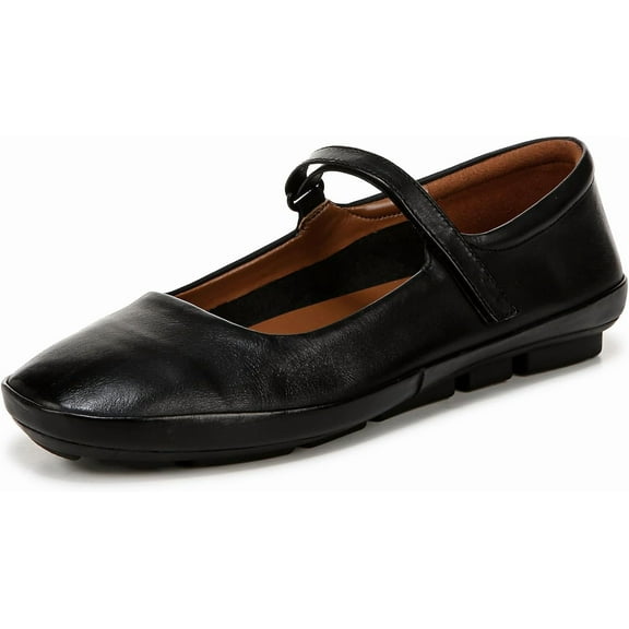 Naturalizer Women's Behold Mary Jane Ballet Flat Black Leather 6M