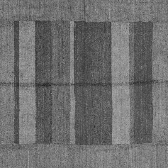 Ahgly Company Indoor Square Abstract Gray Modern Area Rugs, 7' Square