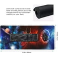 thumbnail image 4 of Space Galactic Earth Gaming Mouse Pad XL, Extended Stitched Edges Mousepad, Large Mouse Mat Desk Pad, Long Non-Slip Rubber Base Mice Pad（35.5x16 Inch）, 4 of 5