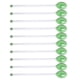 thumbnail image 1 of 10 cucharas mezcladoras de café de vidrio transparente resistentes al calor para café con leche Verde, 1 of 9
