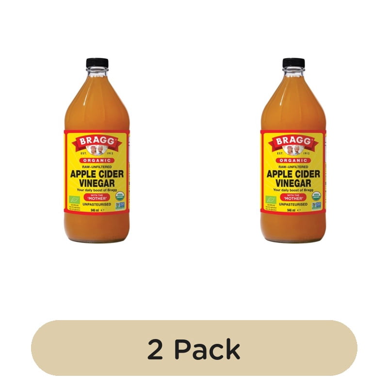Bragg Organic Apple Cider Vinegar 946ml, British Import (Pack of 2)