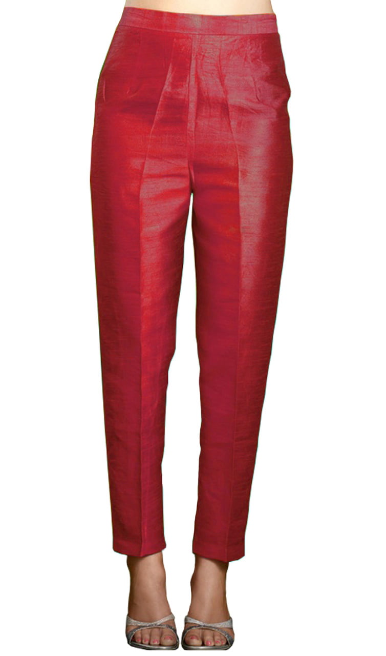 Buy KAFF Womens Cigarette Fit Lycra Trouser pant-Magenta-L Online at Best  Prices in India - JioMart.