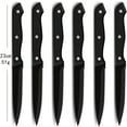thumbnail image 6 of MYVIT Steak Knives Set 8 Piece Serrated Meat Cutting Dinner Knife Dishwasher Safe Stainless Steel Black Kitchen Knife Cooking Tool, 6 of 9