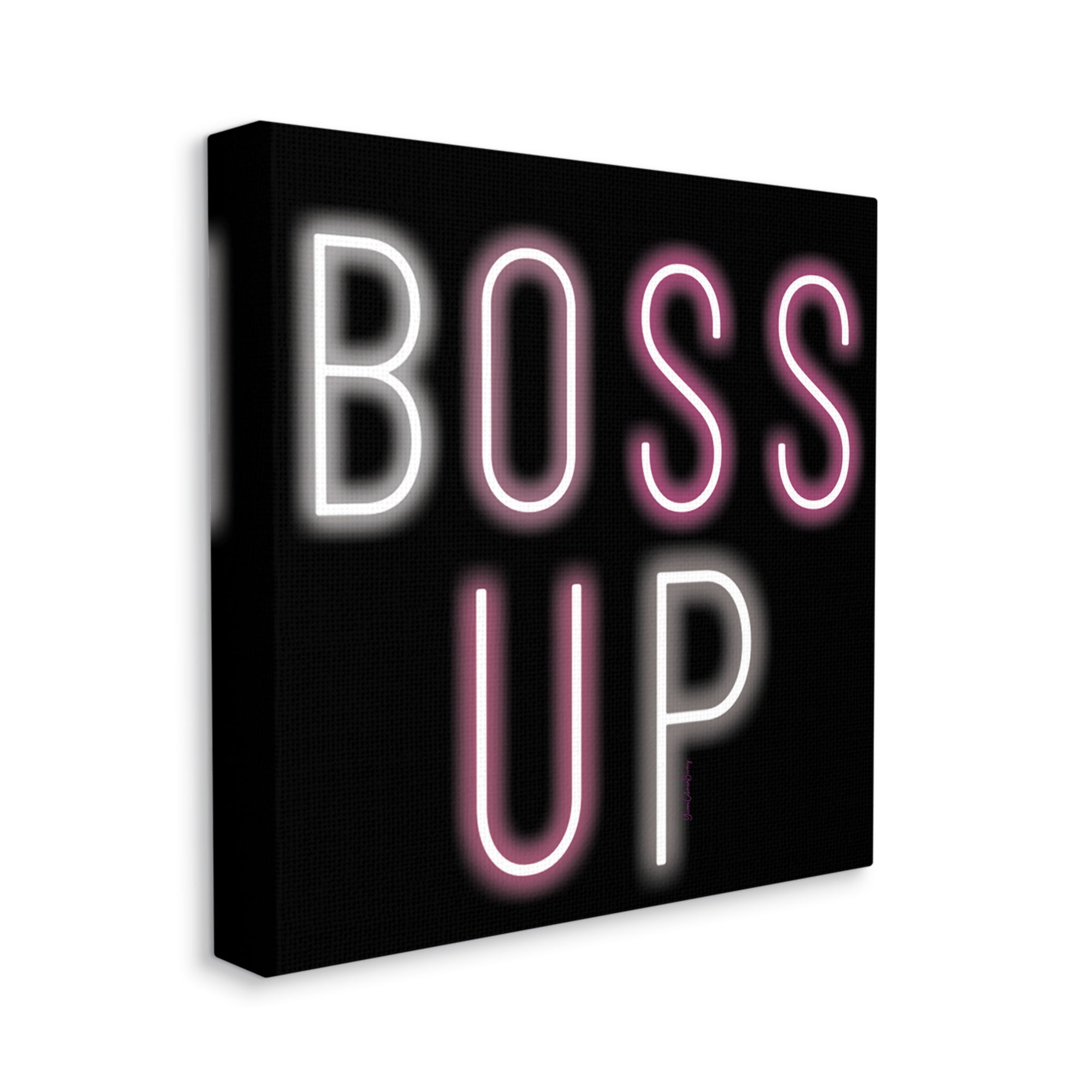 Stupell Industries Boss Up Modern Phrase Inspirational Painting Gallery Wrapped Canvas Print Wall Art, 36 x 36