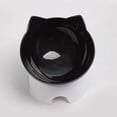 thumbnail image 1 of Cuenco protector para el cuello para gatos y perros con modelado de orejas de gato Cuenco individual para comida para perros y gatos con boca oblicua, 1 of 5