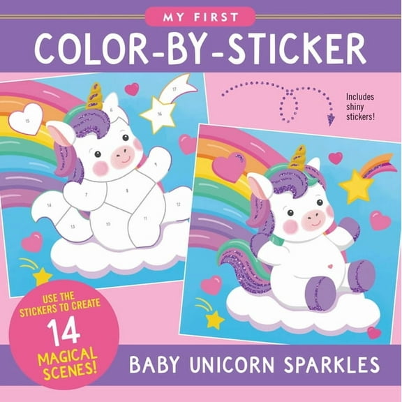 My First Color-By-Sticker Book - Baby Unicorn Sparkles, (Paperback)