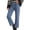 Blue, variant on Women'S Fashion Trend Casual Pants Denim Solid Color Pocket Work Wearable Waistband Pants Yellow M