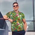 thumbnail image 4 of Polo Shirts for Men, Tropical Colorful Parrot Plant Cuteness Casual Mens Polo Shirts Short Sleeve Button Down Classic Mens Golf Polo Shirts, 4 of 7