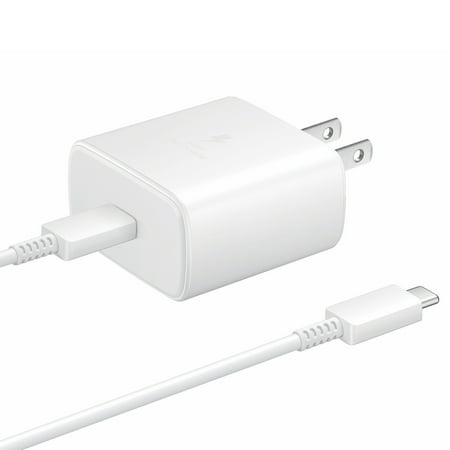 OEM Samsung Galaxy S8 S9 S10 Plus Huawei P30 Honor 20 Adaptive Fast Charger USB-C 3.1 Type-C Cable Kit Fast Charging USB Wall Charger AC Home Power Adapter [1 Wall Charger + 3ft Type-C Cable] White
