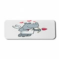 thumbnail image 1 of Animal Computer Mouse Pad, Heart Cartoon of Cupid Creature Horned Animal Romantic Love Themed, Rectangle Non-Slip Rubber Mousepad Large, 31" x 12" Gaming Size, Blue Grey and Dark Coral, by Ambesonne, 1 of 2