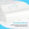 thumbnail image 6 of Hourpark Memory Foam Pillow, Ergonomic Contour Design with Cooling Tencel Cover, Dual Height Cervical Support, Queen, Light Blue, 6 of 12