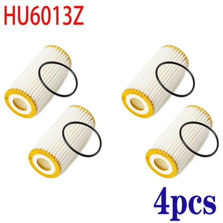4PCS Engine Oil Filters For Audi VW 1.8L 2.0L Golf Jetta Passat Beetle HU6013Z