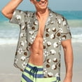thumbnail image 5 of Lsque Cotton Tree pattern Hawaiian Shirt for Men, Unisex Summer Beach Casual Short Sleeve Button Down Shirts-Medium, 5 of 9