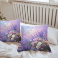 thumbnail image 6 of Throw Pillow Covers 16x16 Inch Set of 2, Purple Lavender Waterproof Outdoor Pillow Covers, Spring Watercolor Country Wildflowers Decorative Cushion Pillowcases for Couch, Sofa, Bed, Garden, Patio, 6 of 9