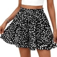 thumbnail image 3 of PRETTYGARDEN Women's Flowy Shorts Summer Fashion Beach Vacation Clothes Casual High Waist Wide Leg Ruffle Shorts, 3 of 8