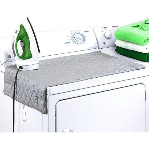 Ironing Blanket, Magnetic Mat Laundry Pad, 33"x 18", Gray, Washer Dryer Heat Resistant Pad, Iron Board Alternative Cover